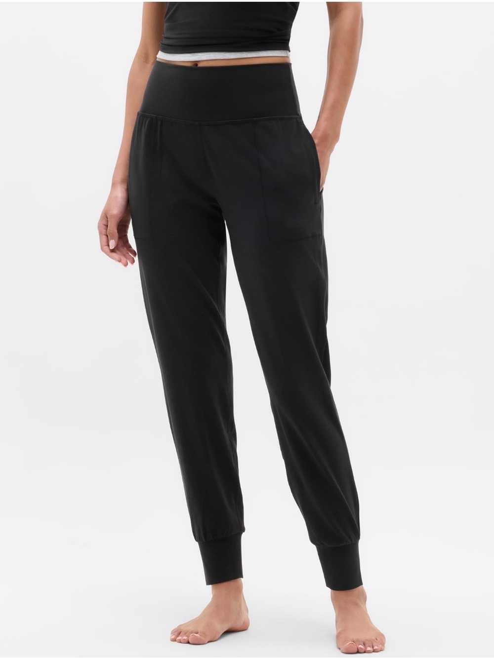 Athleta Black High-Waist Jogger Pants
